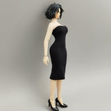 Maxbell 1/12 Bodycon Dress Mini Party Long Dress for 6'' Female Dolls Figure Costume black