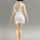 Maxbell 1/12 Tight Fit Dress Retro Sleeveless Dress for 6'' Female Action Figures White