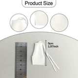 Maxbell 1/12 Tight Fit Dress Retro Sleeveless Dress for 6'' Female Action Figures White