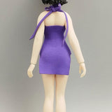 Maxbell 1/12 Tight Fit Dress Retro Sleeveless Dress for 6'' Female Action Figures violet