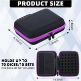Maxbell Dices Case Holds up to 70 Dices Portable Handle Carrier Accessories Dice Bag Purple
