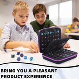 Maxbell Dices Case Holds up to 70 Dices Portable Handle Carrier Accessories Dice Bag Purple
