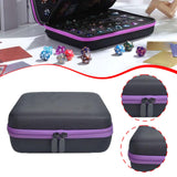 Maxbell Dices Case Holds up to 70 Dices Portable Handle Carrier Accessories Dice Bag Purple