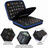 Maxbell Dices Case Holds up to 70 Dices Portable Handle Carrier Accessories Dice Bag Blue