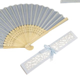 Maxbell 2x Chinese Folding Fan Decorative Creative Lightweight Solid Color Cloth Fan