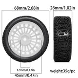 Maxbell 4 RC Wheel and Tire 12mm Hex DIY Accessory for 1/10 XV02