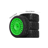 Maxbell 4 RC Wheel and Tire 12mm Hex DIY Accessory for 1/10 XV02