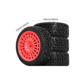 Maxbell 4 RC Wheel and Tire 12mm Hex DIY Accessory for 1/10 XV02