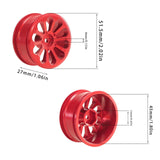 Maxbell 1/:10 Scale Wheel Lip Mini Replacement Components for 128 86S RC Hobby Model Red