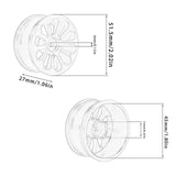 Maxbell 1/:10 Scale Wheel Lip Mini Replacement Components for 128 86S RC Hobby Model SkyBlue