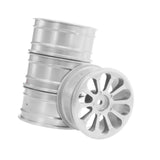 Maxbell 1/:10 Scale Wheel Lip Mini Replacement Components for 128 86S RC Hobby Model Silver