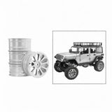 Maxbell 1/:10 Scale Wheel Lip Mini Replacement Components for 128 86S RC Hobby Model Silver