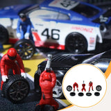 Maxbell 1/64 People Figures Miniature Diorama Figures for Micro Landscapes Dollhouse red