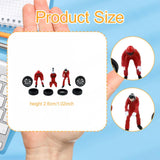 Maxbell 1/64 People Figures Miniature Diorama Figures for Micro Landscapes Dollhouse red