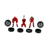 Maxbell 1/64 People Figures Miniature Diorama Figures for Micro Landscapes Dollhouse red