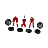 Maxbell 1/64 People Figures Miniature Diorama Figures for Micro Landscapes Dollhouse red