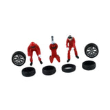 Maxbell 1/64 People Figures Miniature Diorama Figures for Micro Landscapes Dollhouse red