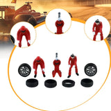 Maxbell 1/64 People Figures Miniature Diorama Figures for Micro Landscapes Dollhouse red