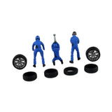Maxbell 1/64 People Figures Miniature Diorama Figures for Micro Landscapes Dollhouse blue