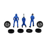 Maxbell 1/64 People Figures Miniature Diorama Figures for Micro Landscapes Dollhouse blue