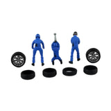 Maxbell 1/64 People Figures Miniature Diorama Figures for Micro Landscapes Dollhouse blue