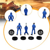 Maxbell 1/64 People Figures Miniature Diorama Figures for Micro Landscapes Dollhouse blue