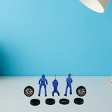 Maxbell 1/64 People Figures Miniature Diorama Figures for Micro Landscapes Dollhouse blue