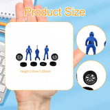Maxbell 1/64 People Figures Miniature Diorama Figures for Micro Landscapes Dollhouse blue