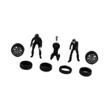 Maxbell 1/64 People Figures Miniature Diorama Figures for Micro Landscapes Dollhouse black