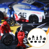 Maxbell 1/64 People Figures Miniature Diorama Figures for Micro Landscapes Dollhouse black