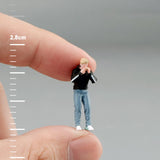 Maxbell 1:64 Scale Diorama Photography Man Figure Layout for Photo Prop Fairy Garden