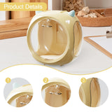 Maxbell Figurine Display Case Display Box for Dolls Mini Action Figures Collectibles Yellow