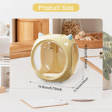Maxbell Figurine Display Case Display Box for Dolls Mini Action Figures Collectibles Yellow