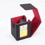 Maxbell Trading Card Box Baseball Cards Protector Sturdy Container Display Organizer Red