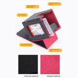 Maxbell Trading Card Box Baseball Cards Protector Sturdy Container Display Organizer Red