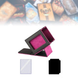 Maxbell Trading Card Box Baseball Cards Protector Sturdy Container Display Organizer Purple
