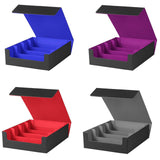 Maxbell Trading Cards Storage Box Container Lightweight PU Leather Display Organizer Gray