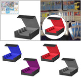 Maxbell Trading Cards Storage Box Container Lightweight PU Leather Display Organizer Gray