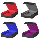 Maxbell Trading Cards Storage Box Container Lightweight PU Leather Display Organizer Gray