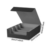 Maxbell Trading Cards Storage Box Container Lightweight PU Leather Display Organizer Gray
