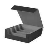 Maxbell Trading Cards Storage Box Container Lightweight PU Leather Display Organizer Gray