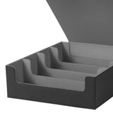 Maxbell Trading Cards Storage Box Container Lightweight PU Leather Display Organizer Gray