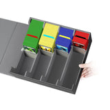 Maxbell Trading Cards Storage Box Container Lightweight PU Leather Display Organizer Gray