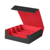 Maxbell Trading Cards Storage Box Container Lightweight PU Leather Display Organizer Red