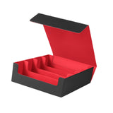 Maxbell Trading Cards Storage Box Container Lightweight PU Leather Display Organizer Red