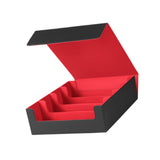Maxbell Trading Cards Storage Box Container Lightweight PU Leather Display Organizer Red