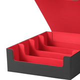 Maxbell Trading Cards Storage Box Container Lightweight PU Leather Display Organizer Red