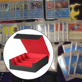Maxbell Trading Cards Storage Box Container Lightweight PU Leather Display Organizer Red
