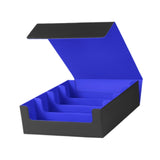 Maxbell Trading Cards Storage Box Container Lightweight PU Leather Display Organizer Blue