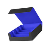 Maxbell Trading Cards Storage Box Container Lightweight PU Leather Display Organizer Blue
